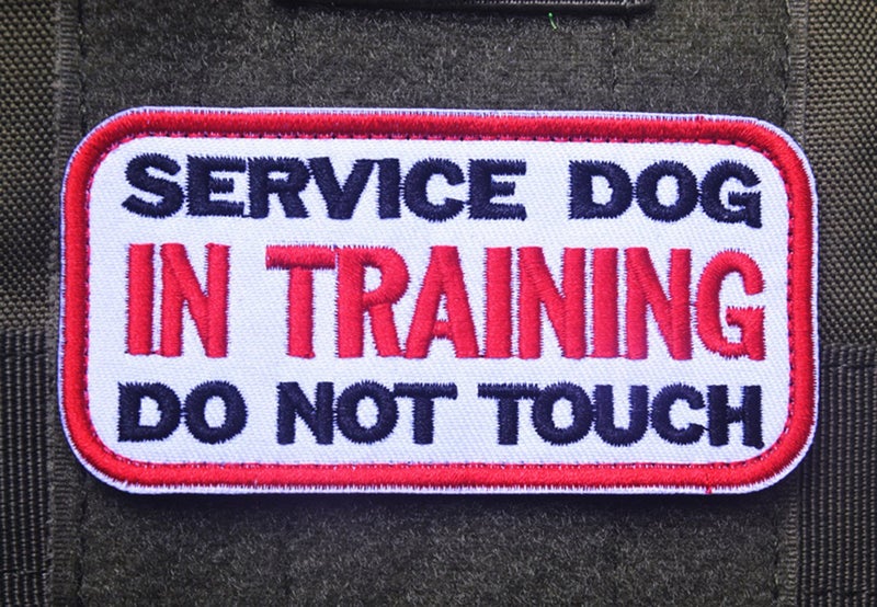 ODSP 3.94 x 1.96 Inch Service Dog in Training Do Not Touch Dog Patches Tactical Military Badge Emblem Embroidered Fastener Hook Loop Patches Appliques for Harnesses Vests - Image 4